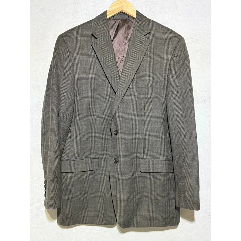 Lauren Ralph Lauren Mens NWOT 40R Gray Glen Plaid 100% Wool Sport Coat Blazer
